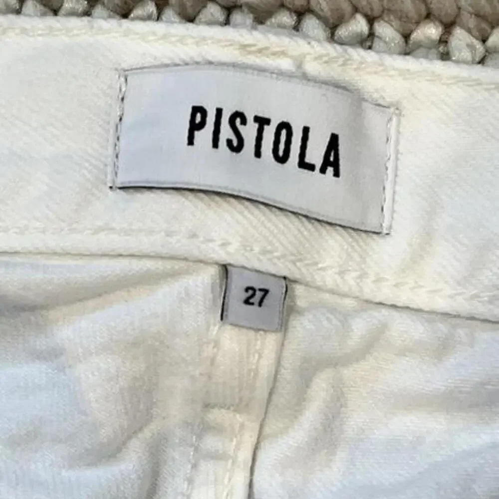PISTOLA Lexi Mid Rise Bowed Straight Jeans - Luxe White Vintage - Picture 3 of 6